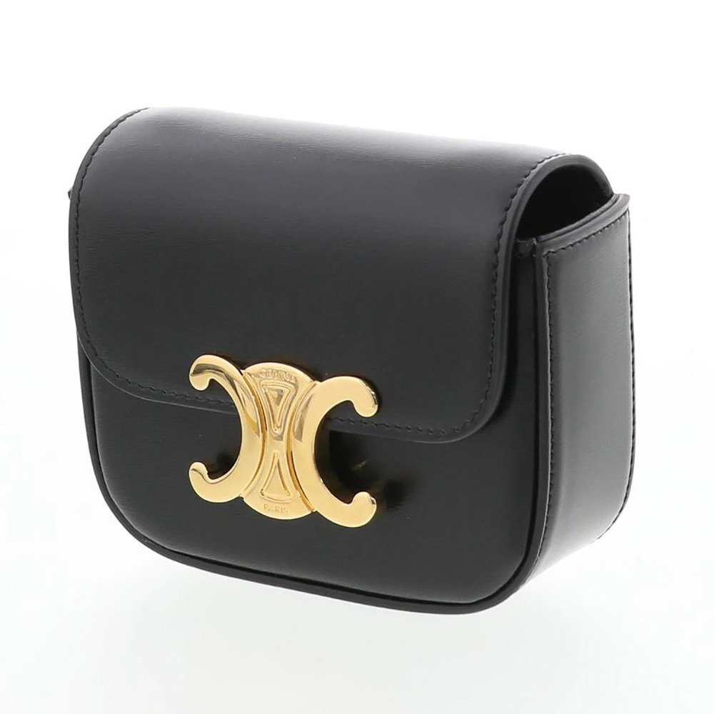 Celine Claude Calfskin Black Shoulder Bag